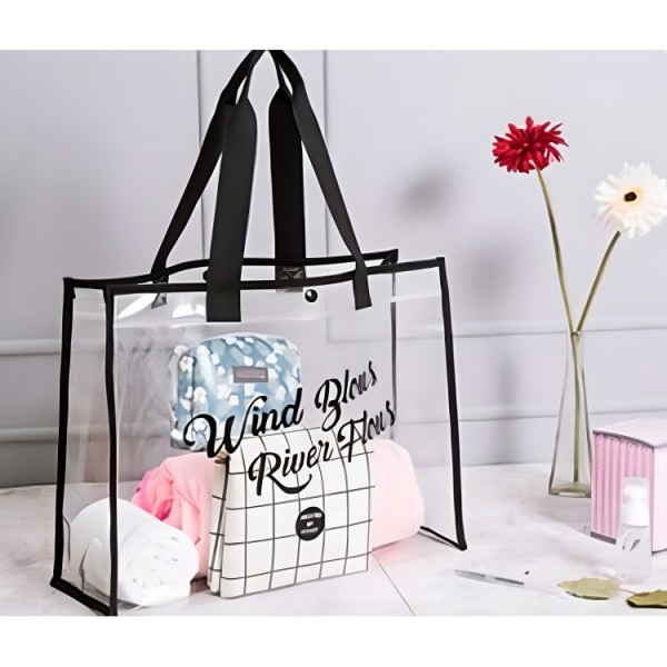 Сумка - шопер пляжна, прозора, на кнопці, 1 шт